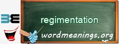 WordMeaning blackboard for regimentation